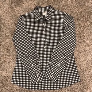 JCrew The Perfect Shirt in black and white gingham